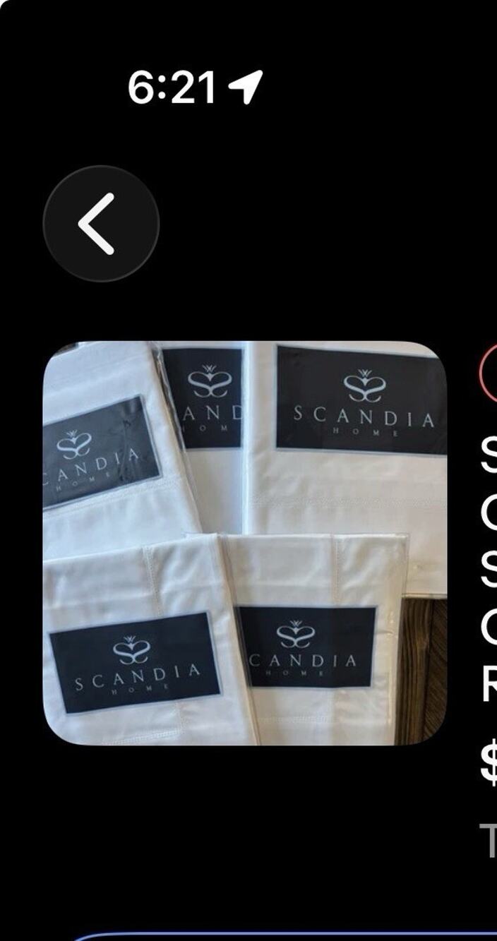 Scandia Home GINEVRA WHITE KING Sheets/Duvet 7 Pc Supima Made Italy NEW RV$1099